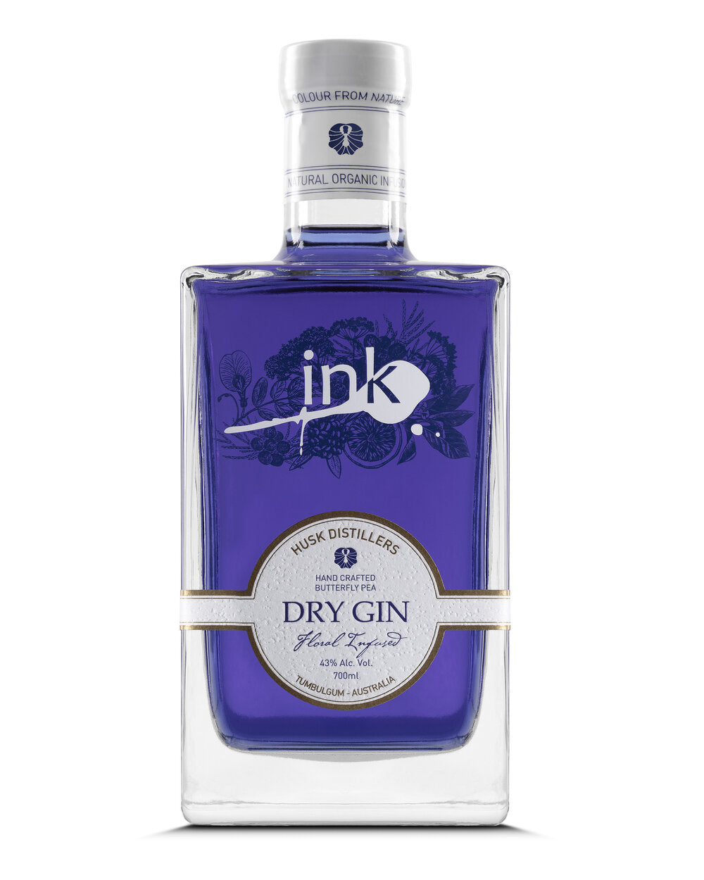 Husk Distillers Ink Gin 700ml,Tumbulgum, Australia